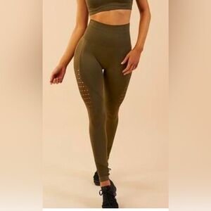 Gymshark Energy green casual yoga lightweight athletic Seamless Leggings tight M